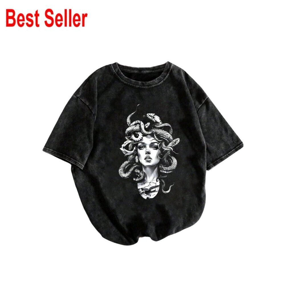 Y2K Graphic Tee Loose Fit Streetwear Grunge Gothic Short Sleeve T-Shirt